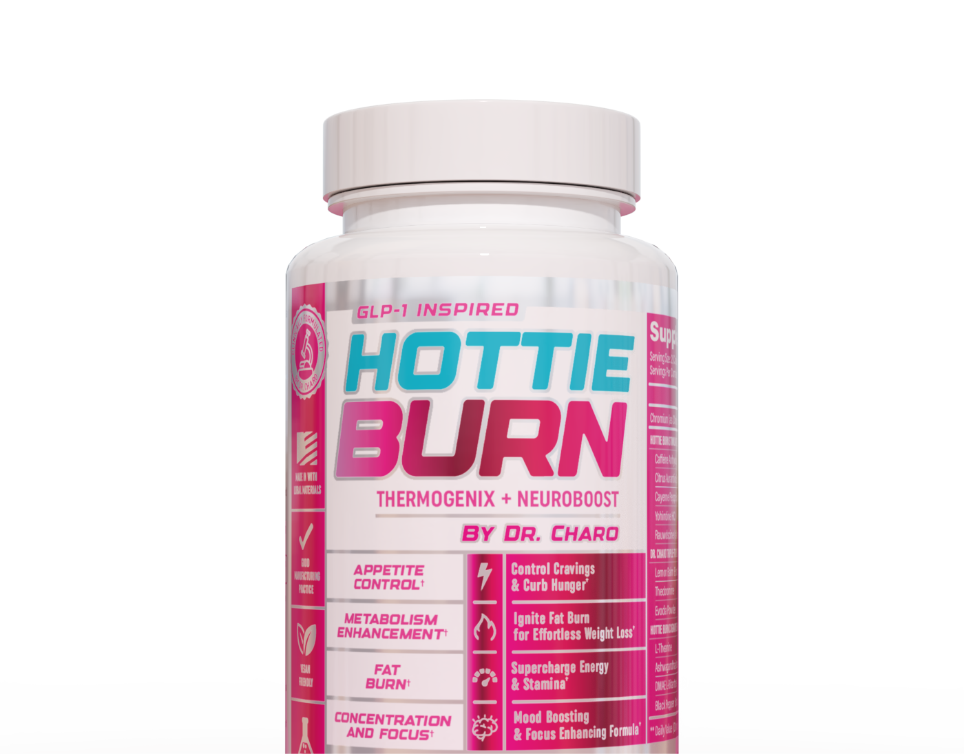 Hottie Burn natural glp-1 inspired thermogenesis, food noise control a –  Dr. Charo